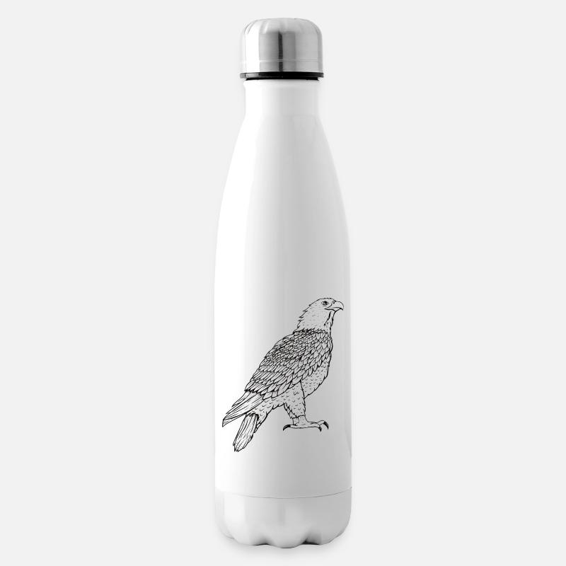 Adler - Isolierflasche - Weiß