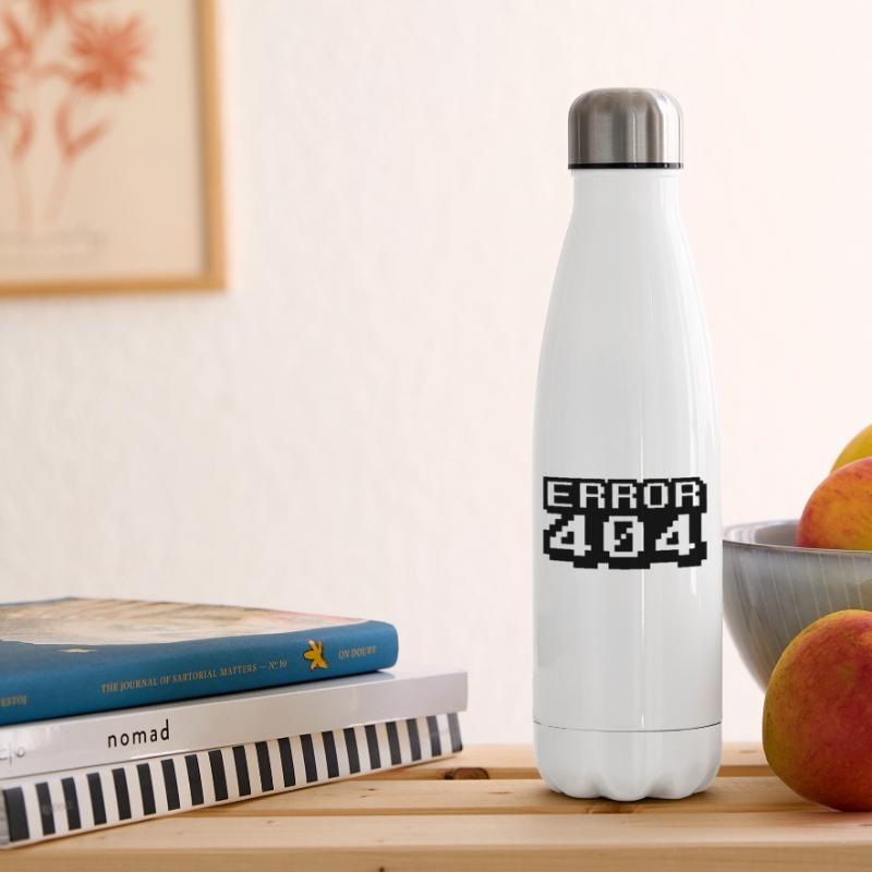 Computer Programming Internet - Error 404 Insulated Water Bottle