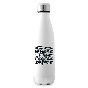 “go where the people dance” Spruch tanzen Party 2 - Isolierflasche - Weiß - Rechts