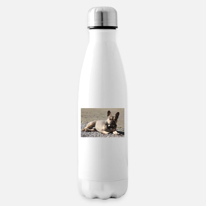 französische Bulldogge Devil kleiner Molosser - Isolierflasche - Weiß