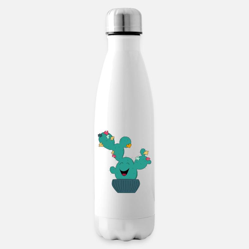 Puzzle Kaktus - Isolierflasche - Weiß