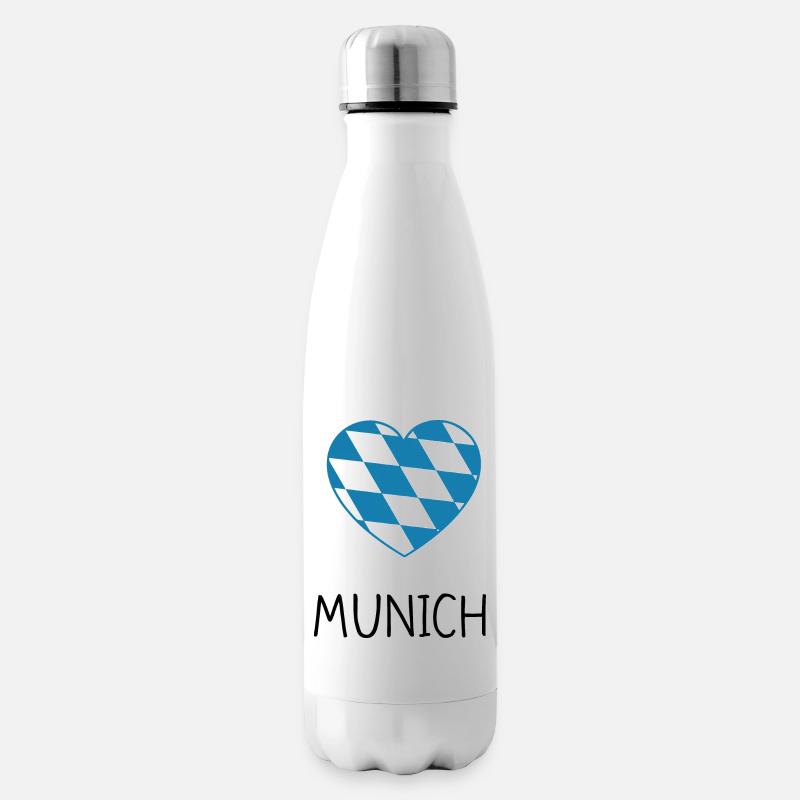 Munich Heart - Isolierflasche - Weiß