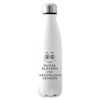 Arschloch denken - Isolierflasche - Weiß - Rechts
