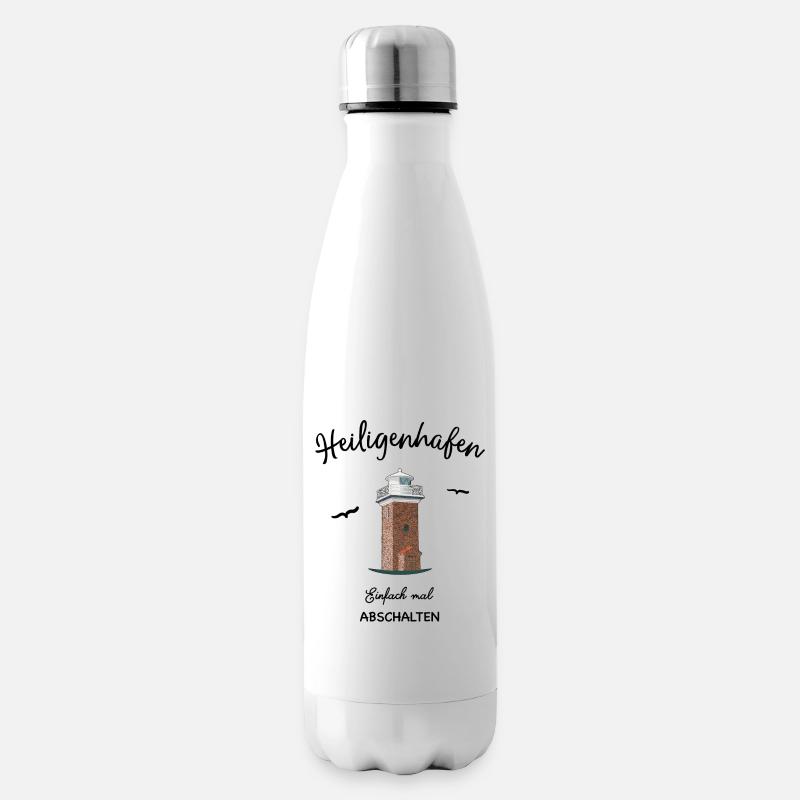 Heiligenhafen Leuchtturm, Abschalten - Isolierflasche - Weiß