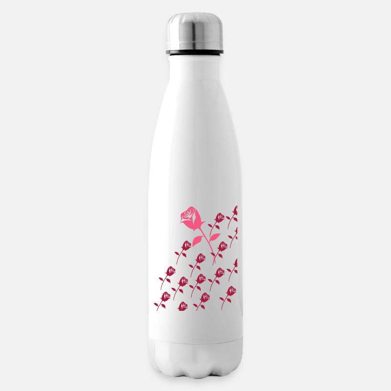 Roses - Bouteille isotherme - blanc