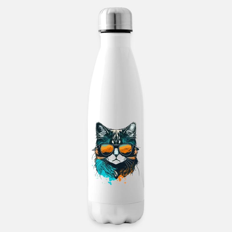 Cool cat - Bouteille isotherme - blanc