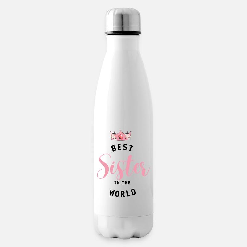 Best Sister Beste Schwester Slogan - Isolierflasche - Weiß