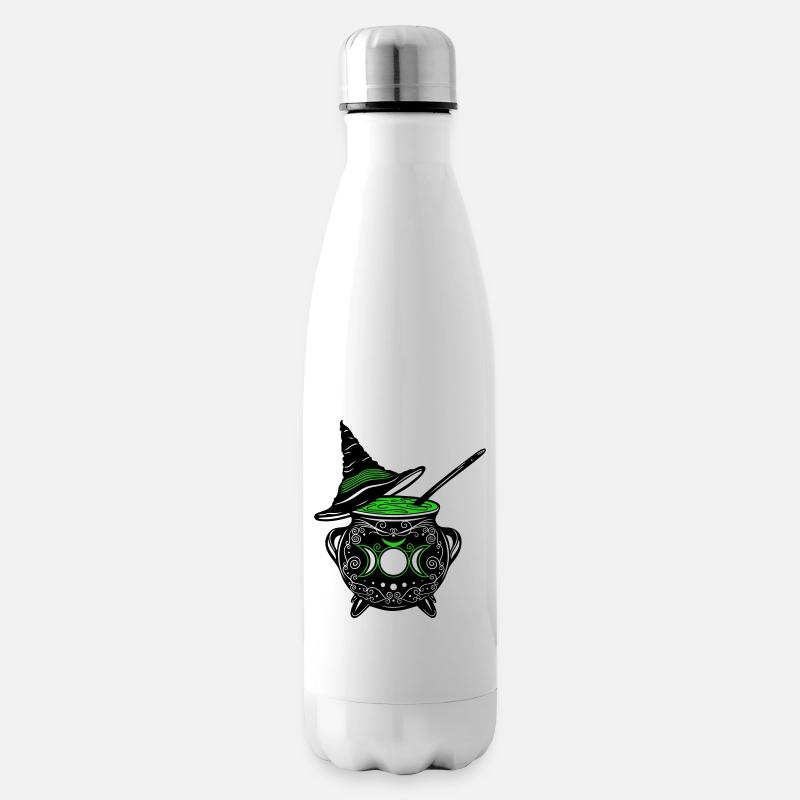 Chaudron de sorcière Chapeau de sorcière Sorcières Walpurgis Nuit - Bouteille isotherme - blanc