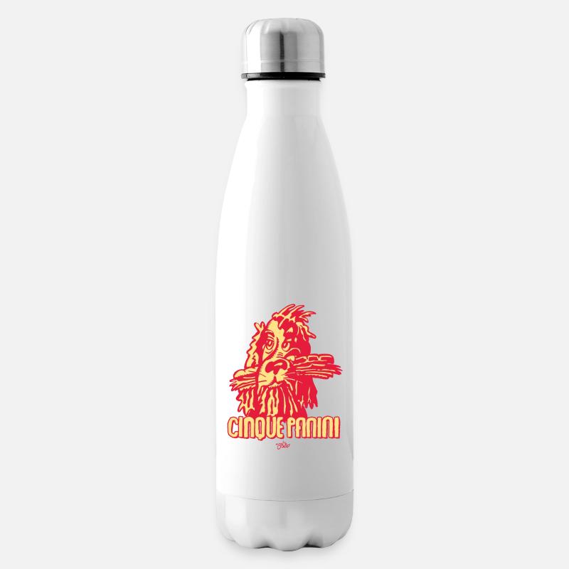 BOLEO-23 COCKER-POLDI rouge jaune - Bouteille isotherme - blanc