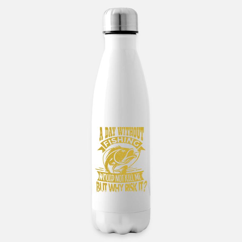 Journée sans pêche - Bouteille isotherme - blanc