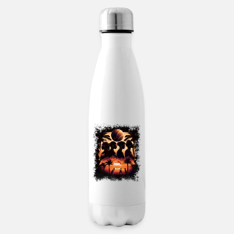 Beach Volleyball - Isolierflasche - Weiß