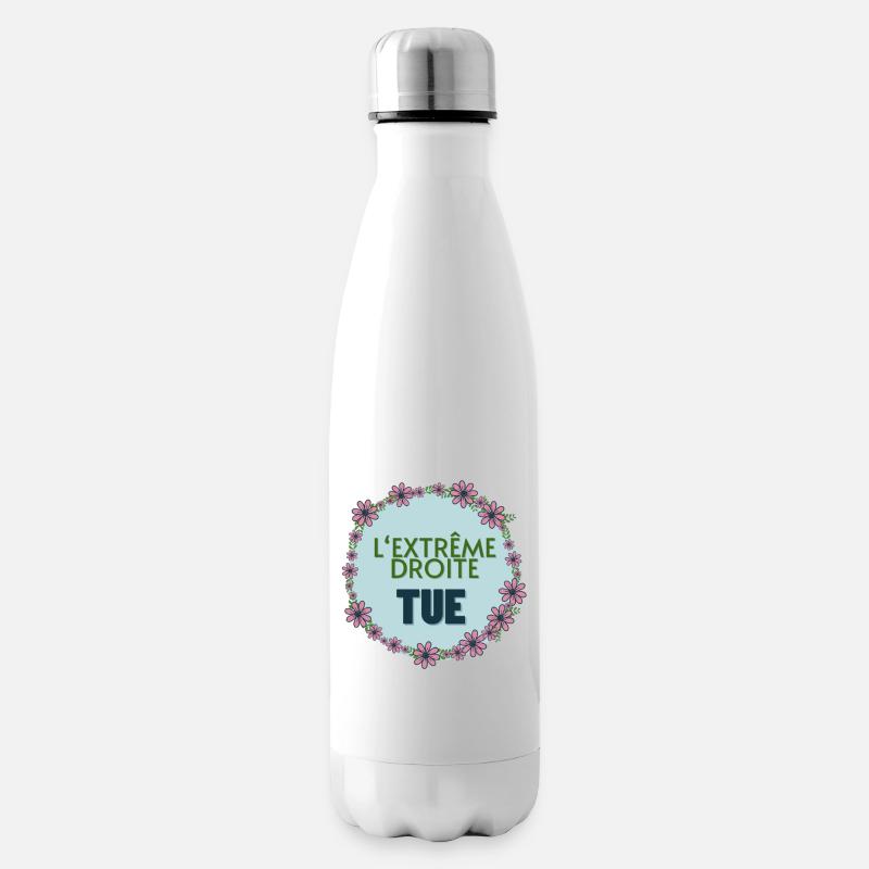 L'extrême droite tue - Bouteille isotherme - blanc