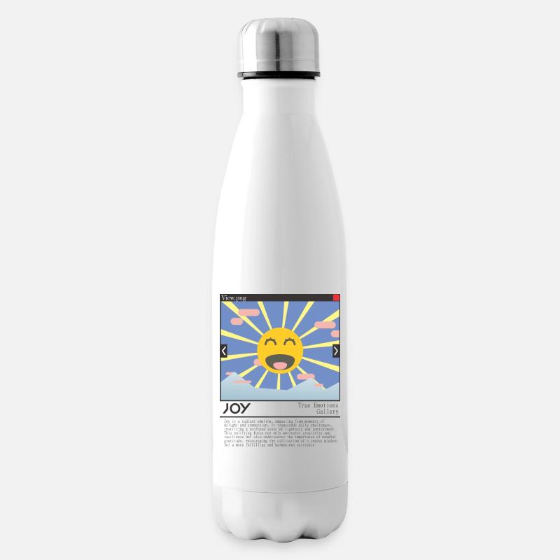 Wahre Emotionen: Spaß - Isolierflasche - Weiß