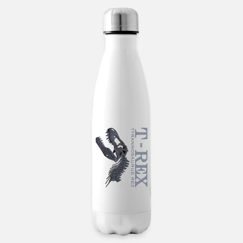 T-Rex Crâne gris - Bouteille isotherme - blanc