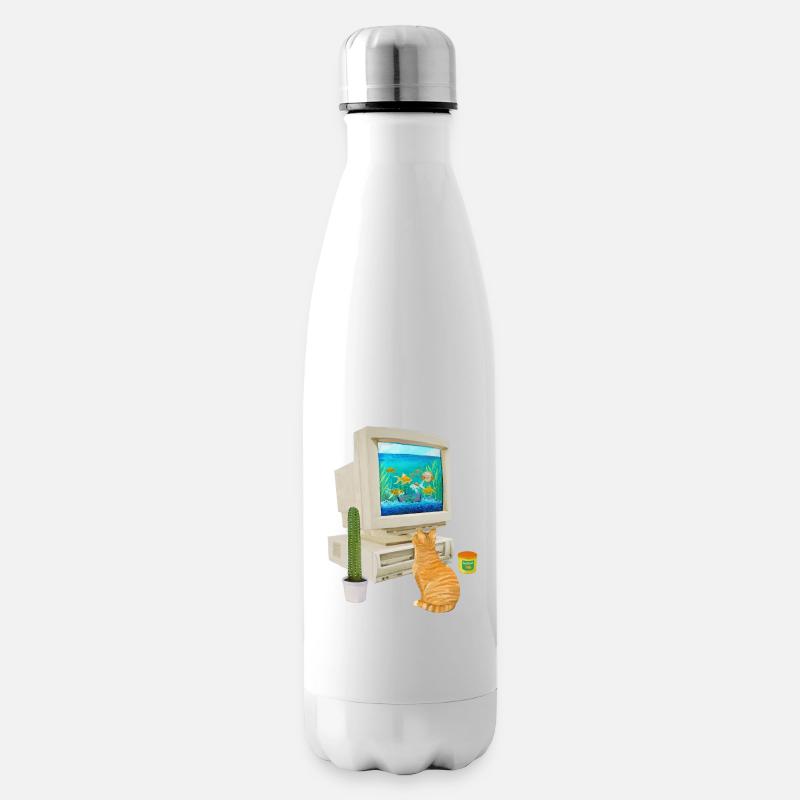 90s PC Fishbowl - Insulated Water Bottle - white