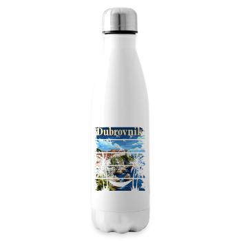 Croatia Kroatia travel summer croatia Dubrovnik - Insulated Water Bottle - white - Right