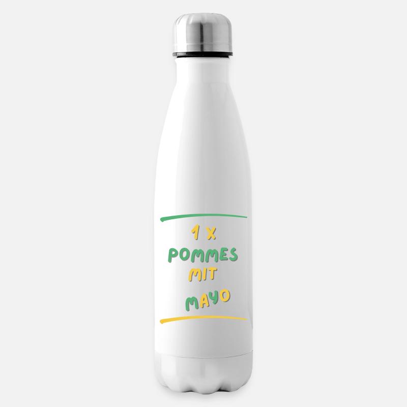 Pommes Mayo - Isolierflasche - Weiß