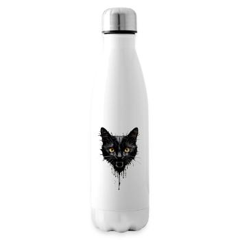 Böse Katze - Isolierflasche - Weiß - Rechts