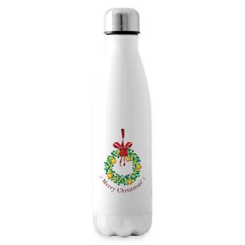 Joyeux Noël! Joyeux Noël 2024 Couronne - Bouteille isotherme - blanc - Droite