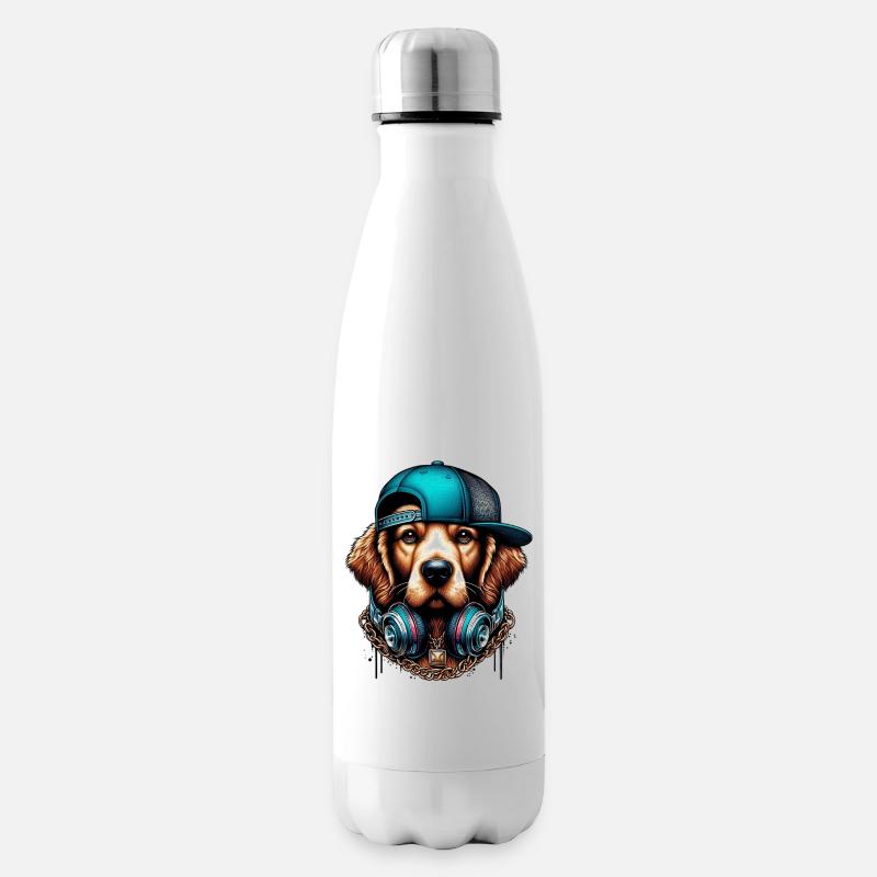 Hund - Isolierflasche - Weiß