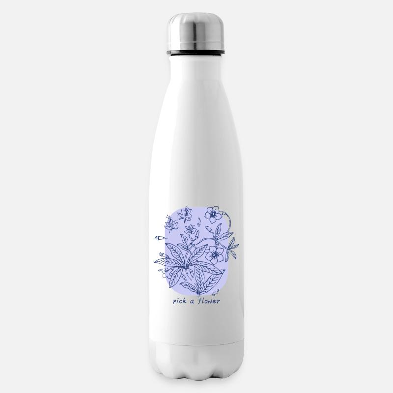 Choisir une fleur - Bouteille isotherme - blanc