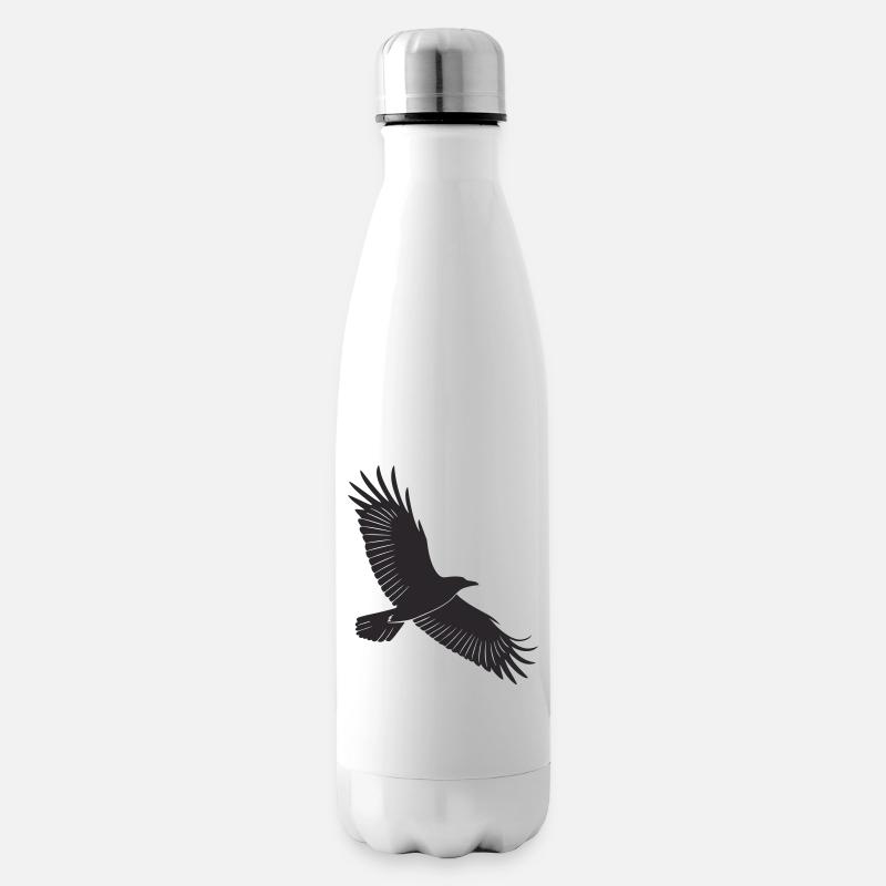 Conception de silhouette d’oiseau gracieuse - Bouteille isotherme - blanc