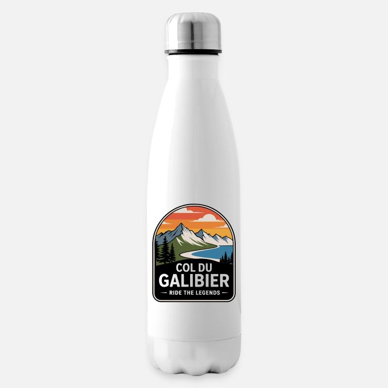 Col du Galibier Radsport-Panel - Isolierflasche - Weiß