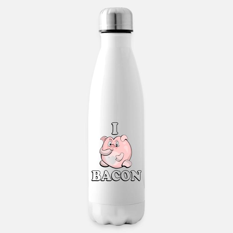 Speck-Schwein - Isolierflasche - Weiß