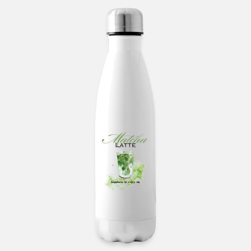 Matcha Latte Happiness Iced Matcha - Isolierflasche - Weiß