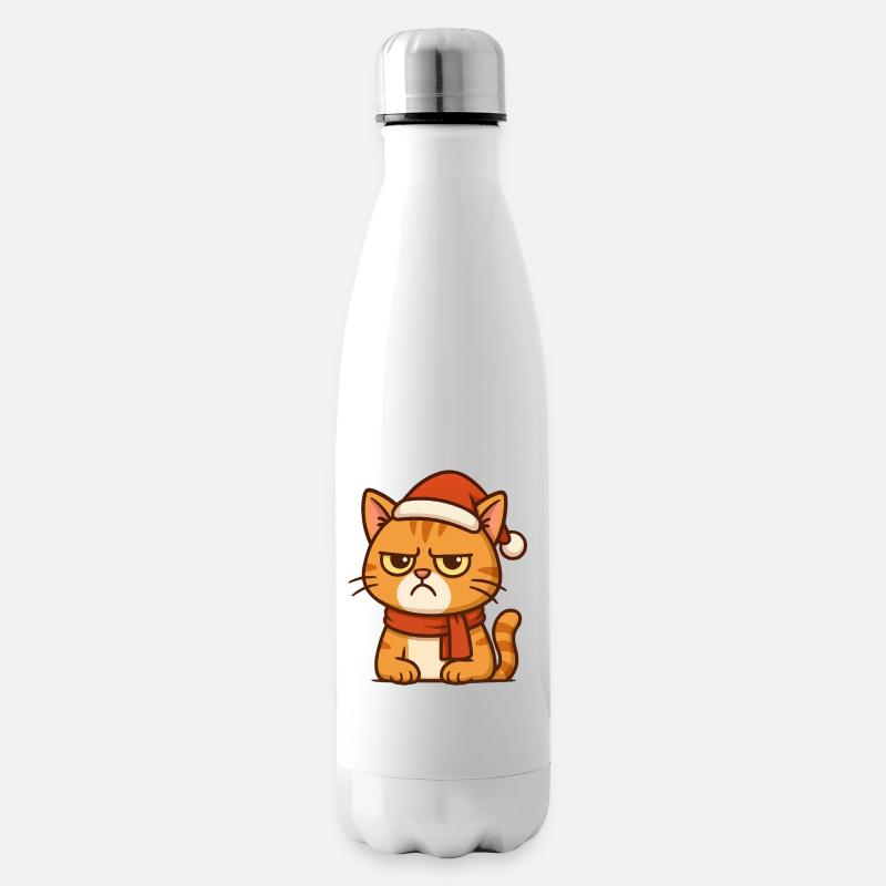 Grumpy Christmas hangover - Insulated Water Bottle - white