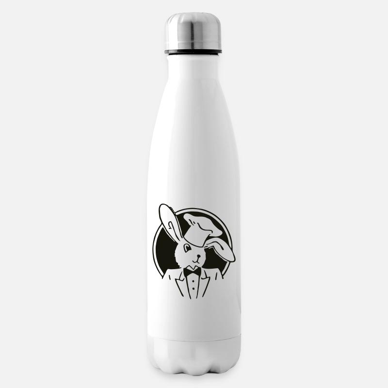 Chapeau de lapin - Bouteille isotherme - blanc