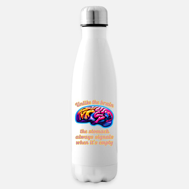 Gehirn & Magen A - Isolierflasche - Weiß