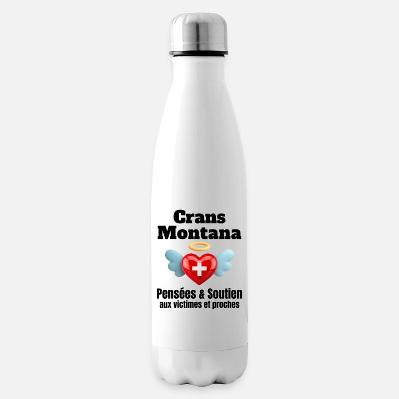 Schweiz, ich bin Schweizerin, Crans-Montana - Isolierflasche - Weiß