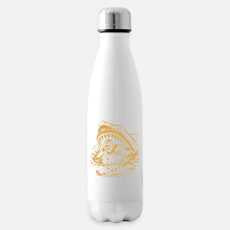Reste positif, éclaboussure de requin - Bouteille isotherme - blanc