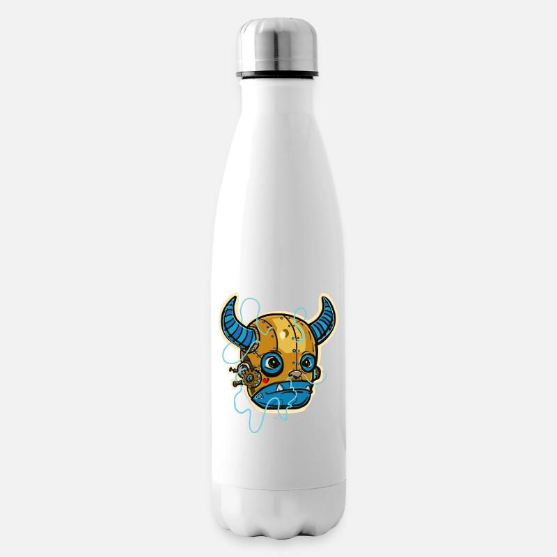 Steampunk Mechanischer Bulle - Isolierflasche - Weiß