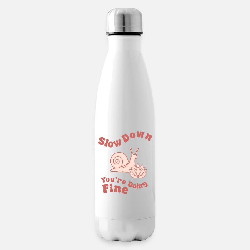 Langsamer: Du schaffst das. - Isolierflasche - Weiß
