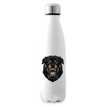 Rottweiler Alpha Guardian Dog Strength - Insulated Water Bottle - white - Right