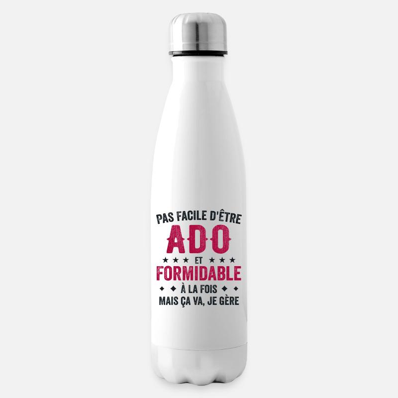 Humour Ado - Je Suis Un Ado Formidable - Bouteille isotherme - blanc