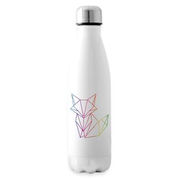 Motif moderne géométrie des lignes de renard - Bouteille isotherme - blanc - Droite