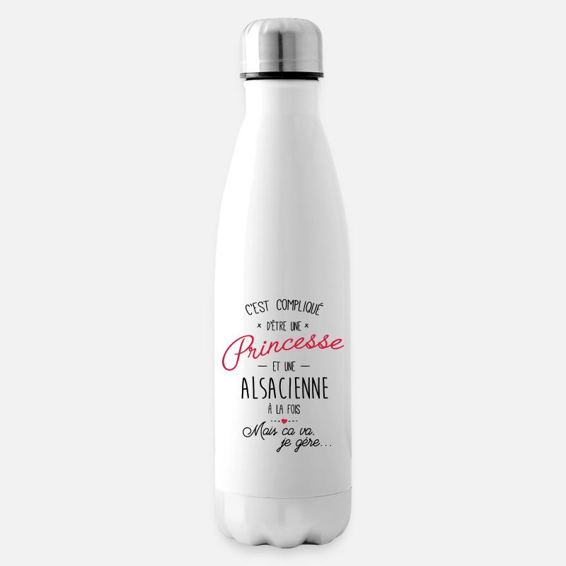 princesse et Alsacienne - Bouteille isotherme - blanc