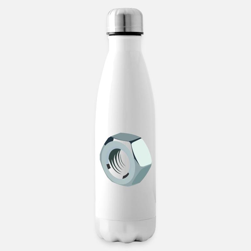 Schraubenmutter - Isolierflasche - Weiß