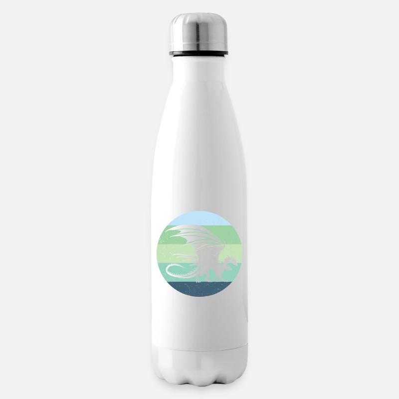 Welsh Dragon Retro - Bouteille isotherme - blanc