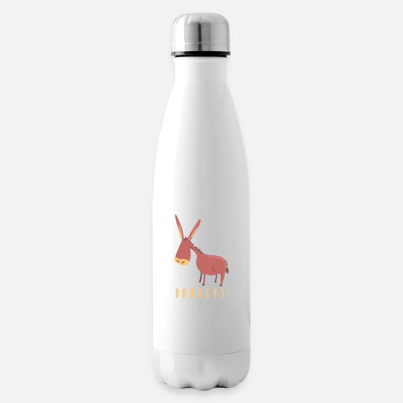 I just freaking love donkeys Lustiges Geschenk - Isolierflasche - Weiß