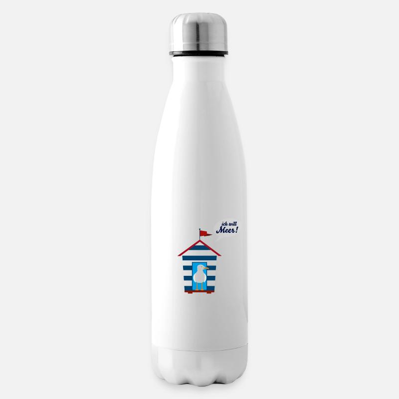 ich will Meer - Isolierflasche - Weiß