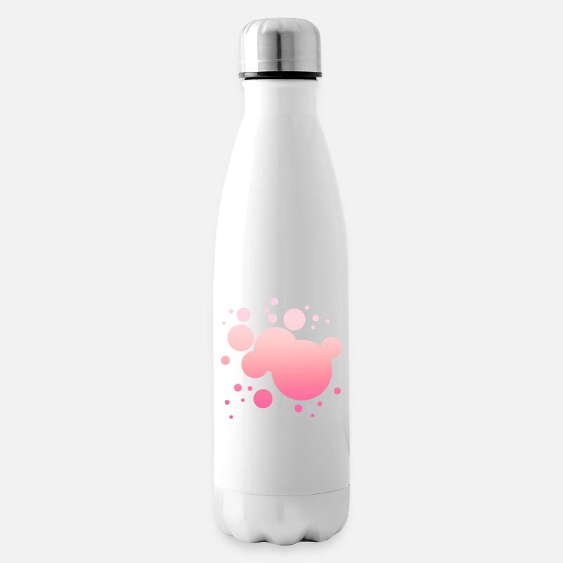 Einfaches Pinkes Farbklecks Farbspritzer Design - Isolierflasche - Weiß