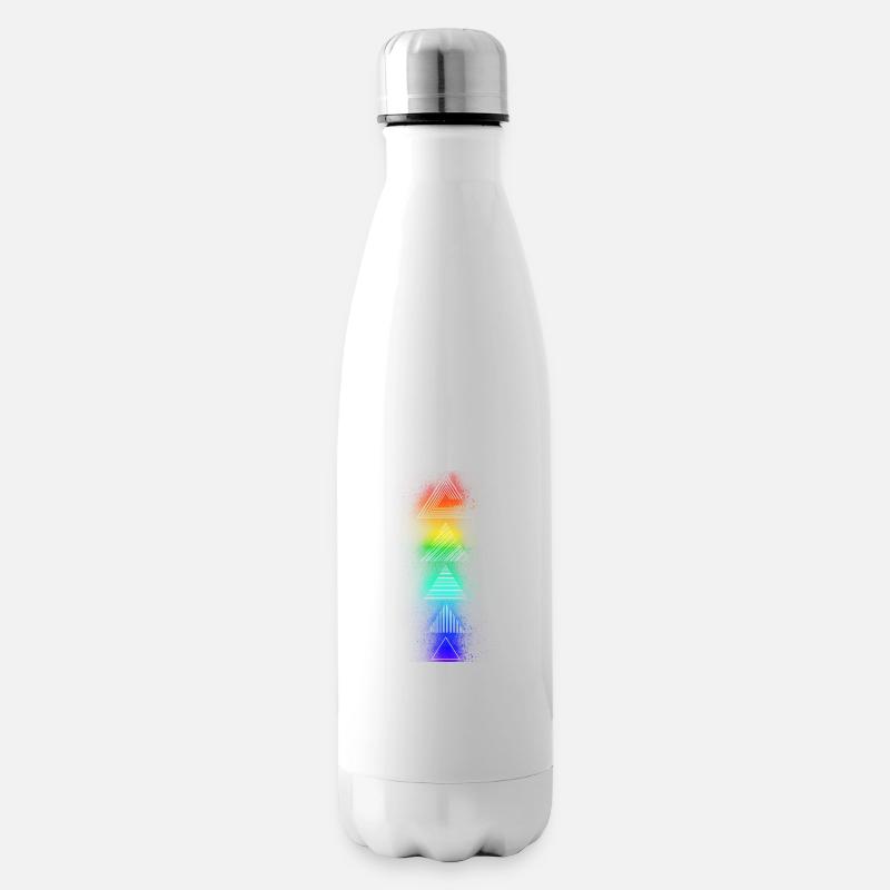 Neon Dreick Bunt - Isolierflasche - Weiß
