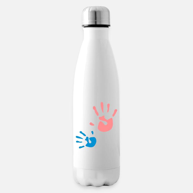 Main mère-enfant - Bouteille isotherme - blanc