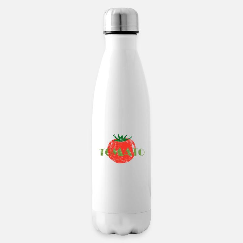 Tomate - Isolierflasche - Weiß