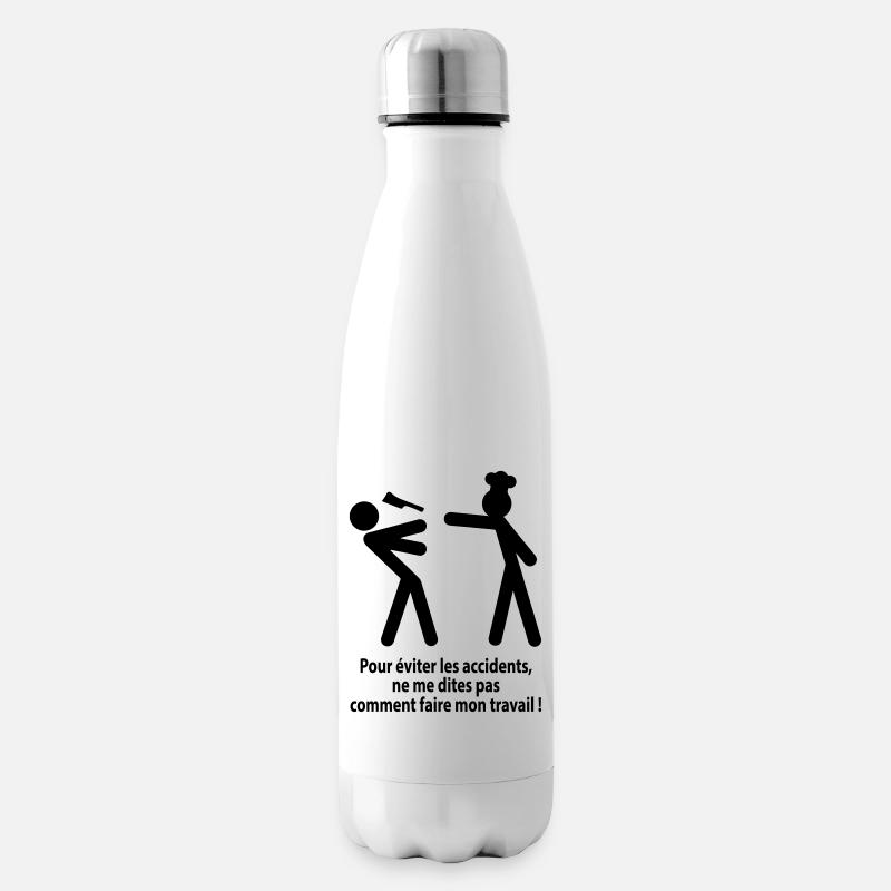 accident travail - Bouteille isotherme - blanc