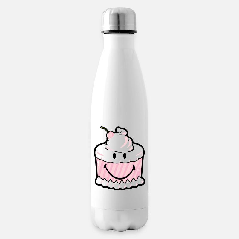 Smiley Cake - Isolierflasche - Weiß